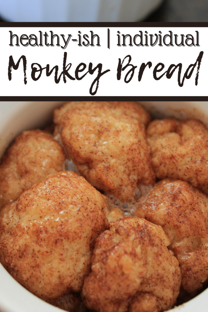 Simple individual healthy monkey bread.  Monkey bread made with two ingredient dough. 
