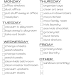 Weekly Cleaning Checklist