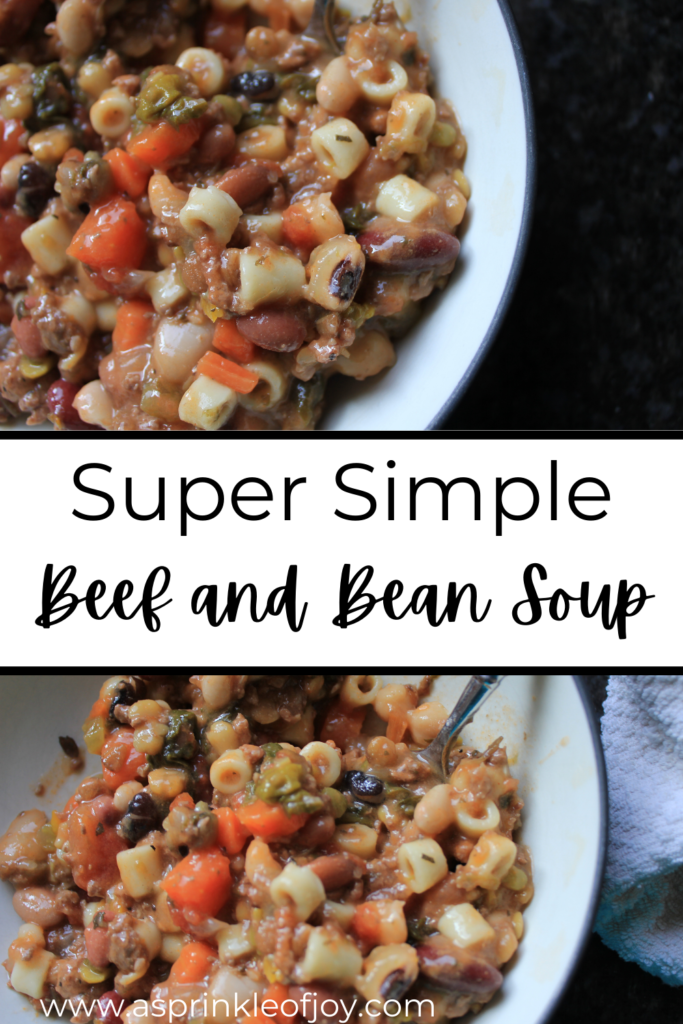 A super simple beef and bean soup.