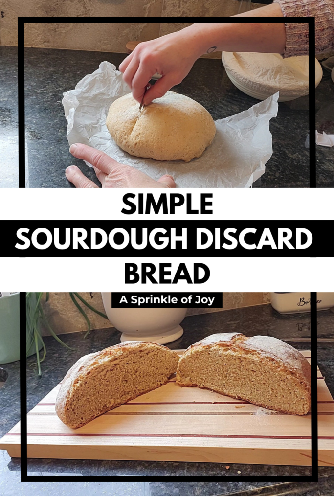 Looking to use your sourdough discard instead of letting it go to waste?  Try this simple crusty sourdough discard bread.  Ready in a few hours from start to finish! 