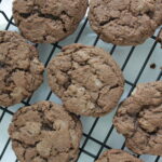 Double Chocolate Chunk Cookies with Sourdough Discard