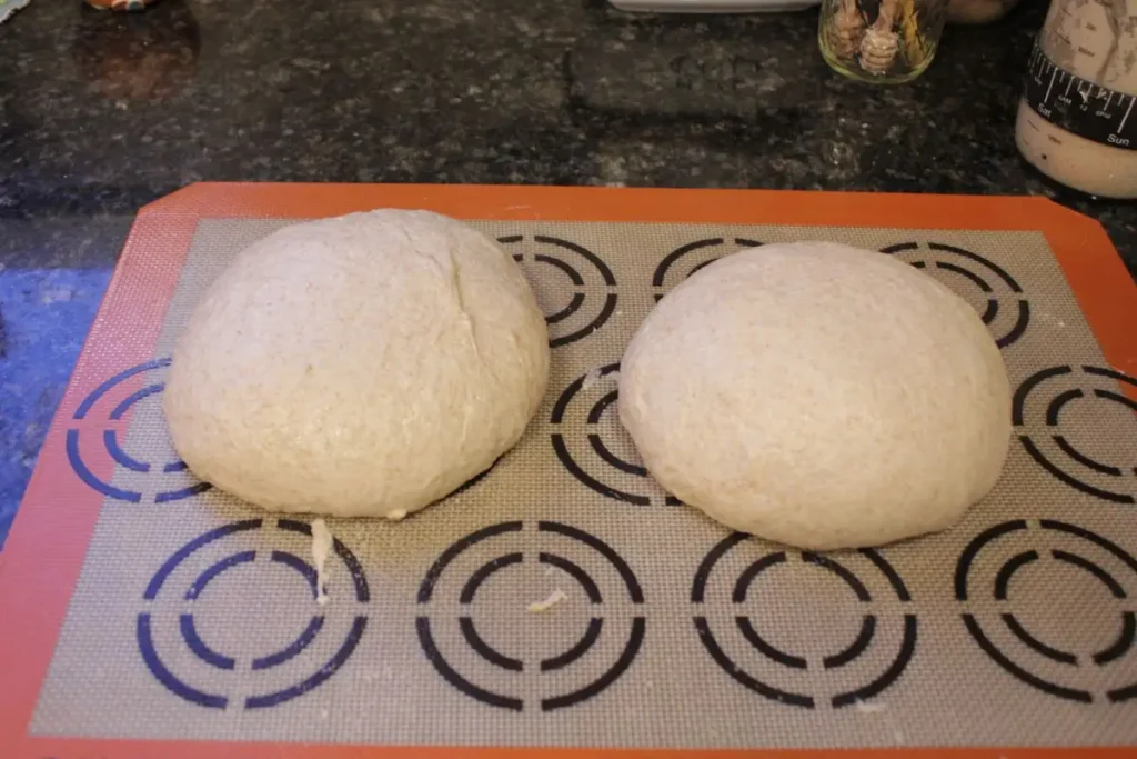 shaping fresh milled sourdough