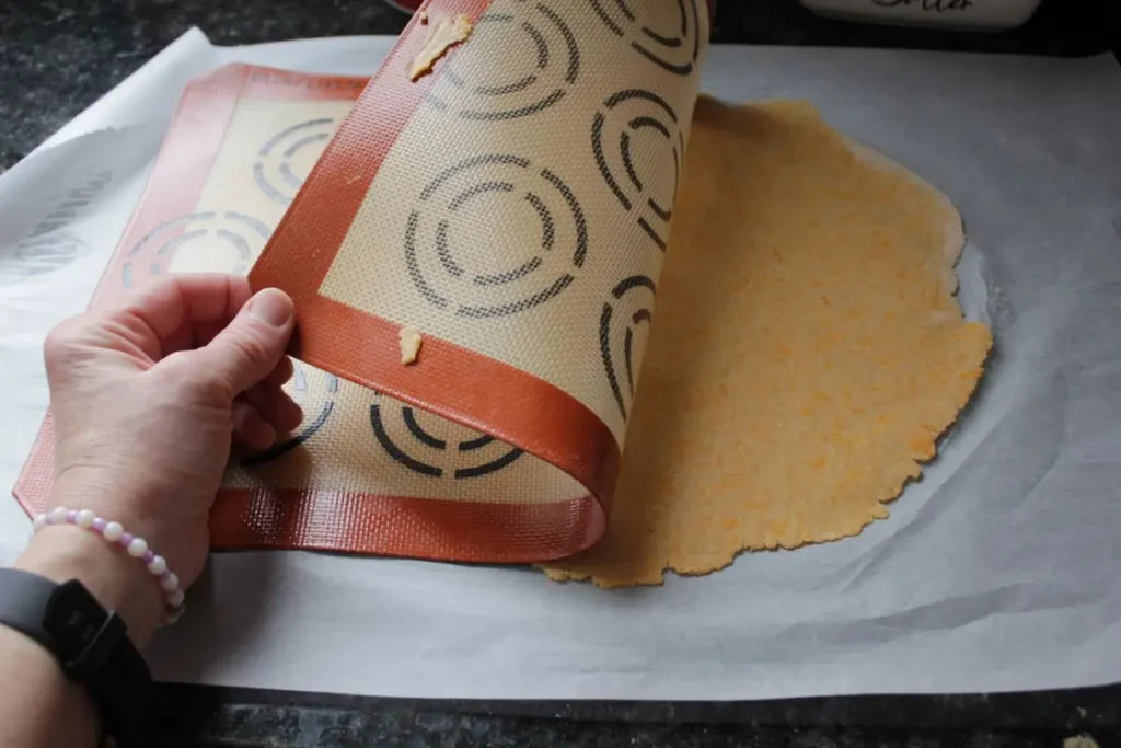 rolled cheese sourdough discard dough