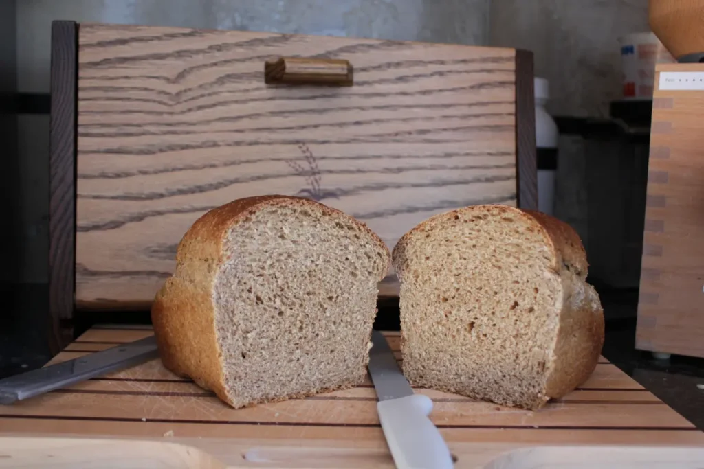 fresh milled flour sandwich bread sliced