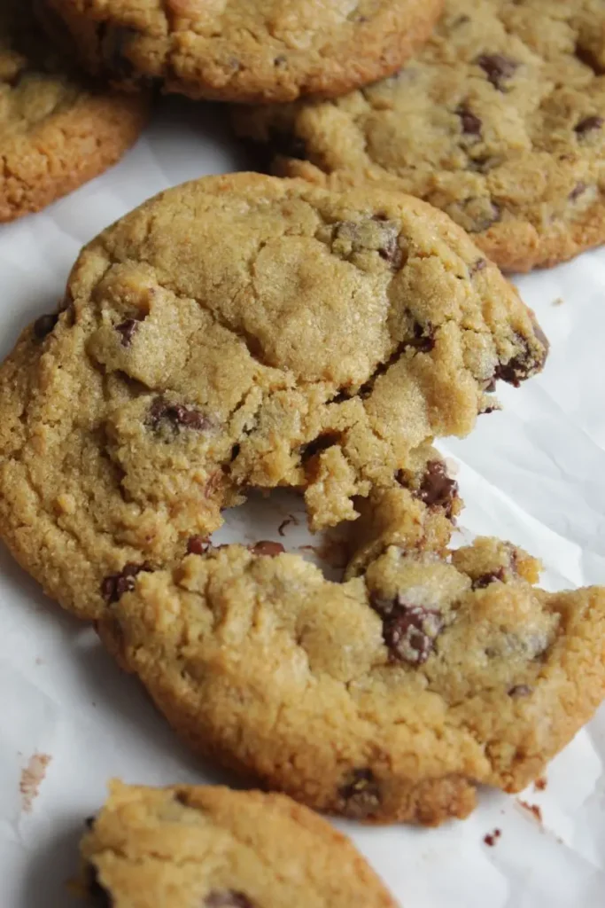 browned butter chocolate chip cookies with fresh milled flour