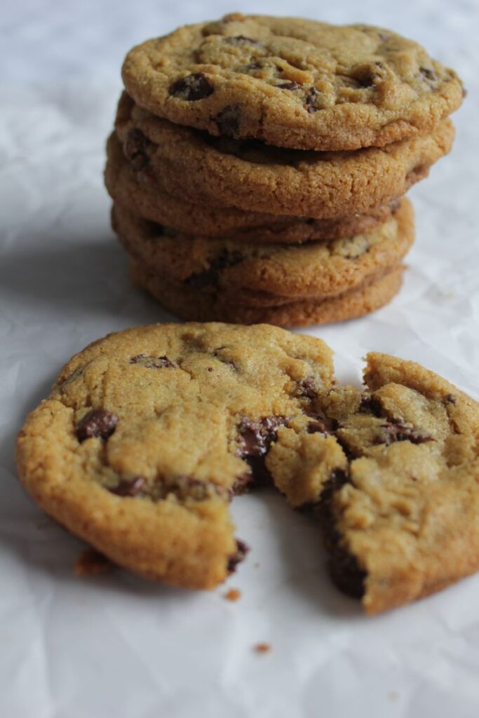 soft white wheat chocolate chip cookies