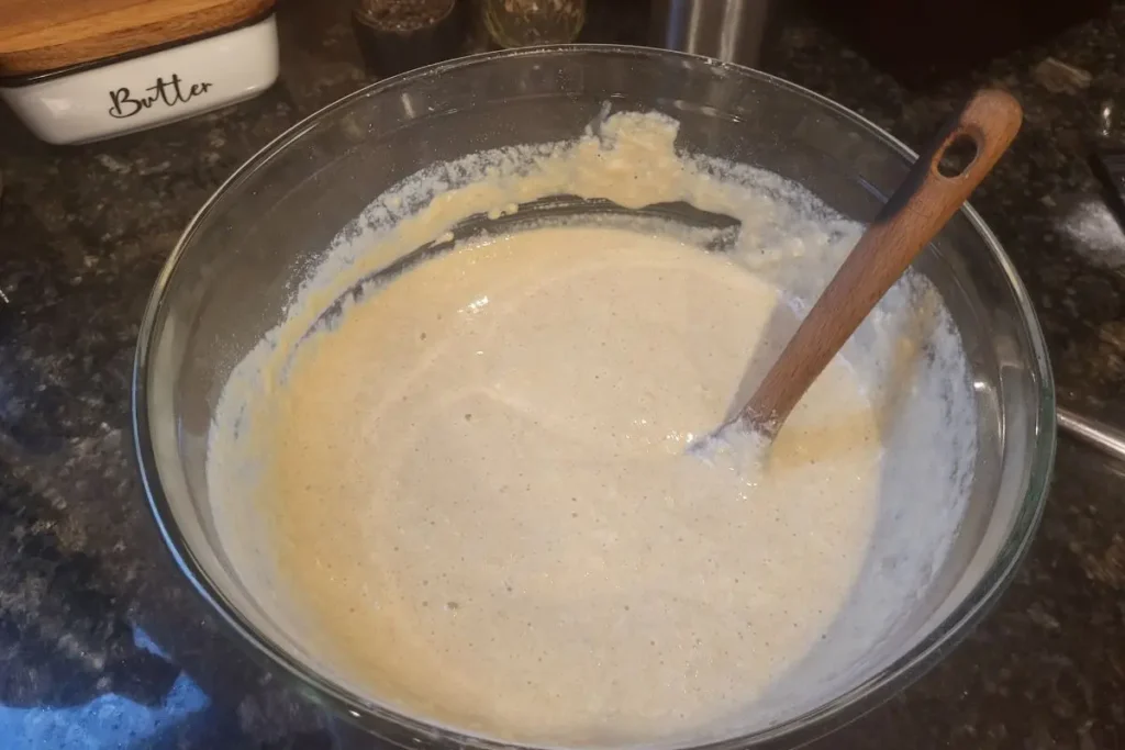 wet and dry fresh milled pancakes