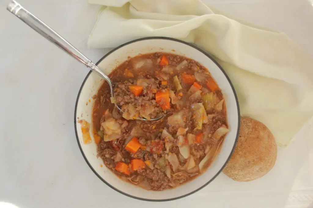 ground beef and cabbage soup