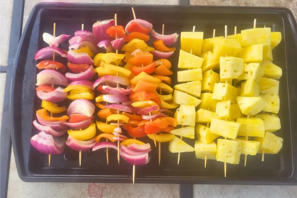 skewered veggies