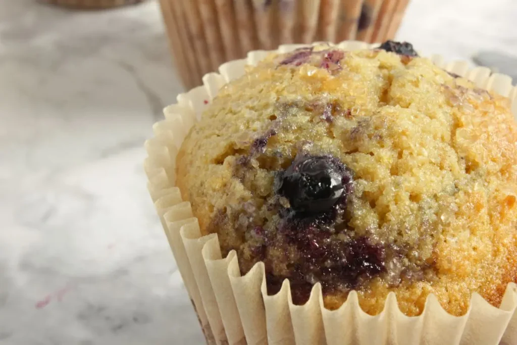 Lemon Blueberry Muffins with Fresh Milled Flour