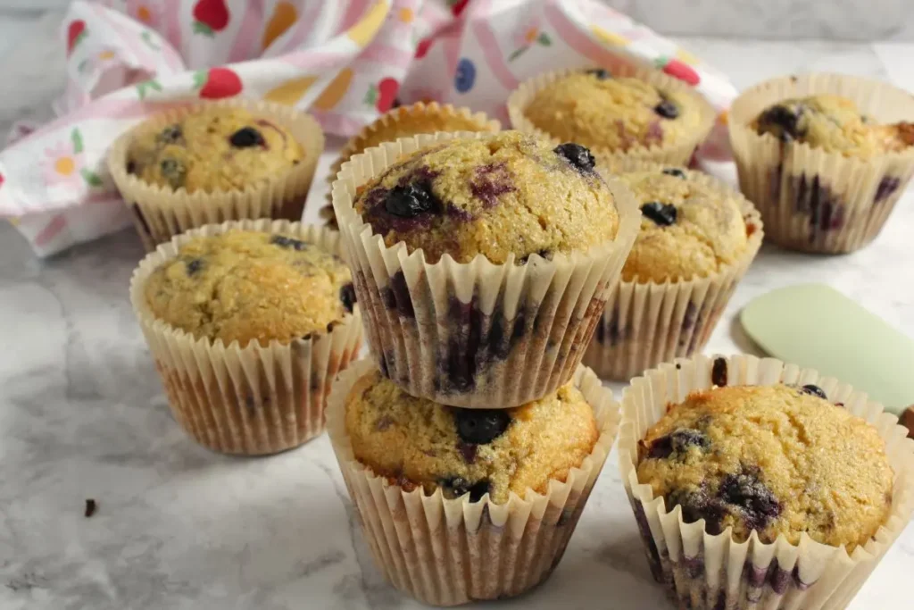 Lemon Blueberry Muffins with Fresh Milled Flour