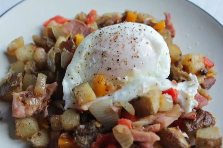 Skillet Ham and Potato Hash with Eggs (Great for Leftover Ham)