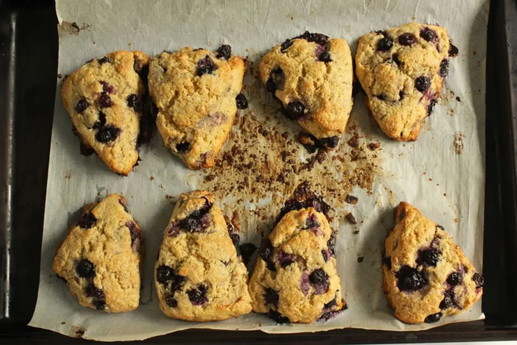 baked blueberry scones