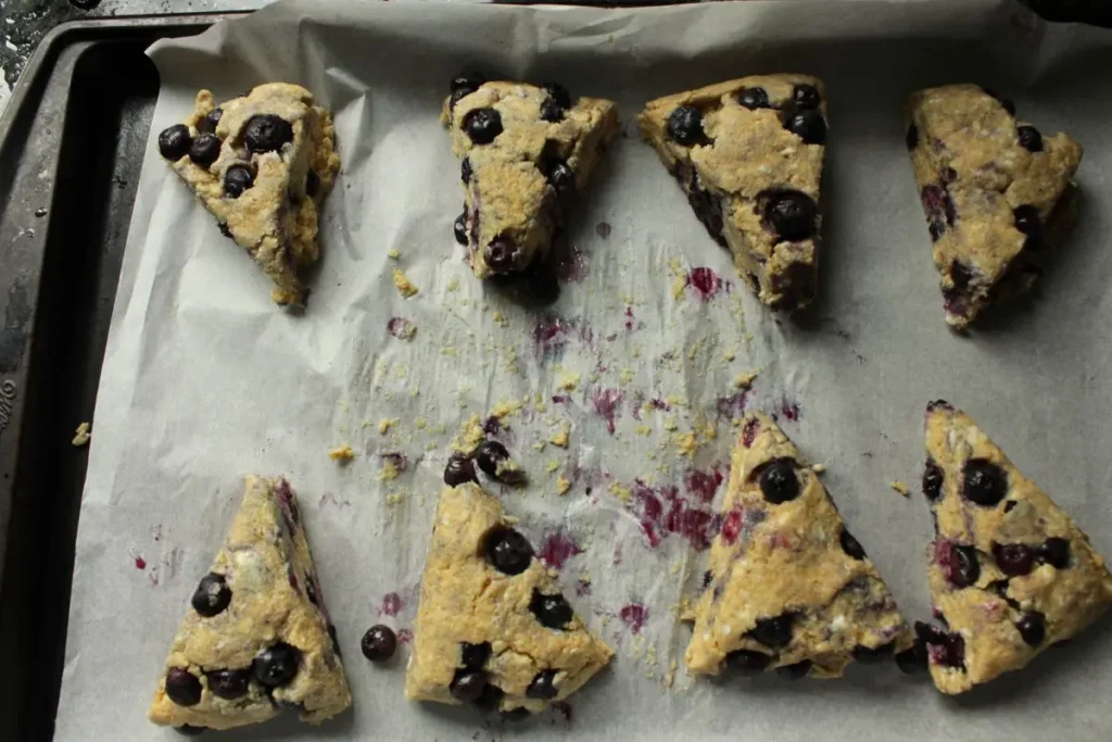 blueberry scones before they are baked