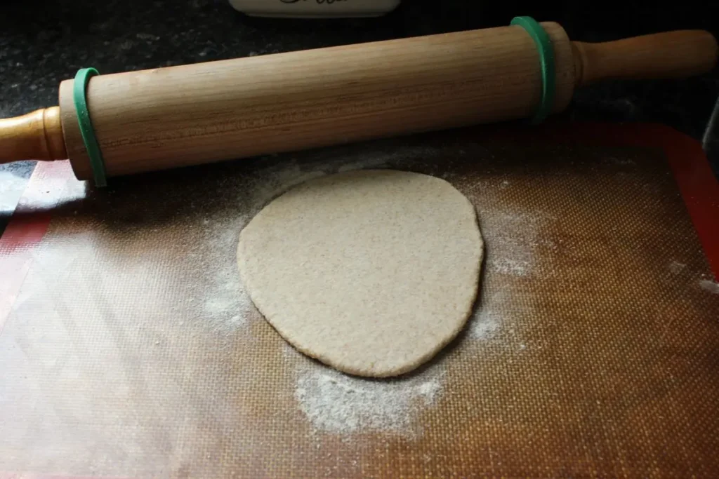 Fresh Milled Flour Pita Bread rolled out