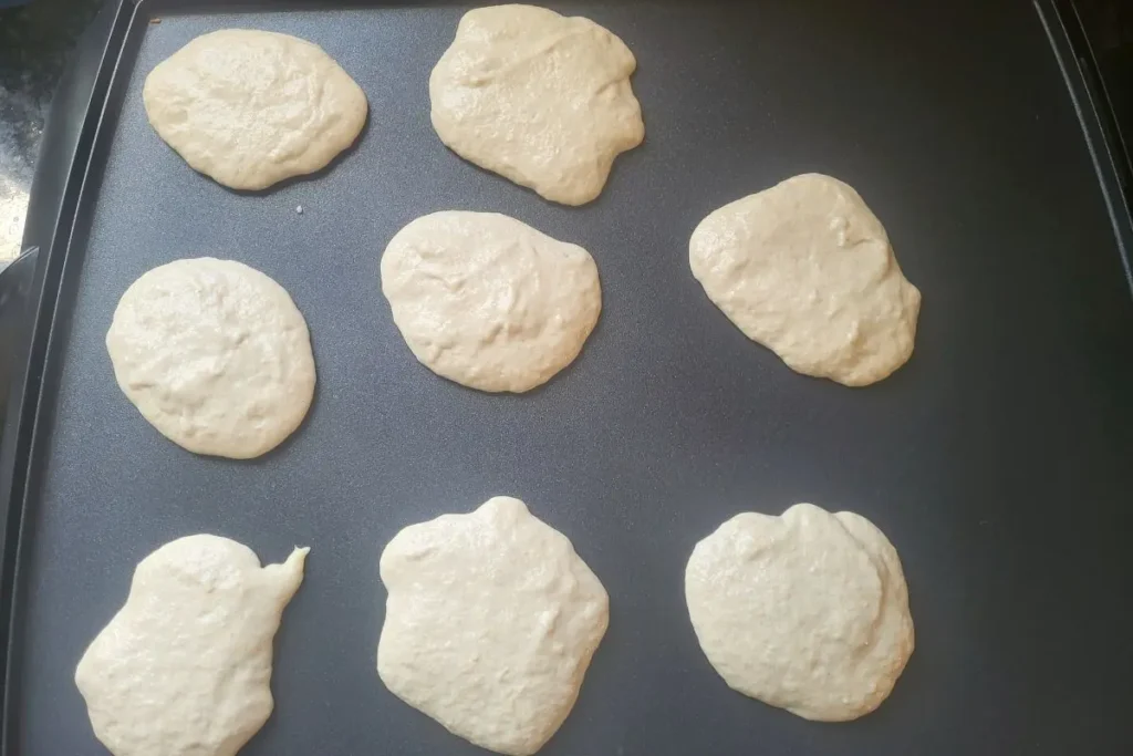 cooking pancakes