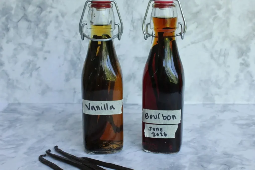 bottles of Homemade Vanilla Extract