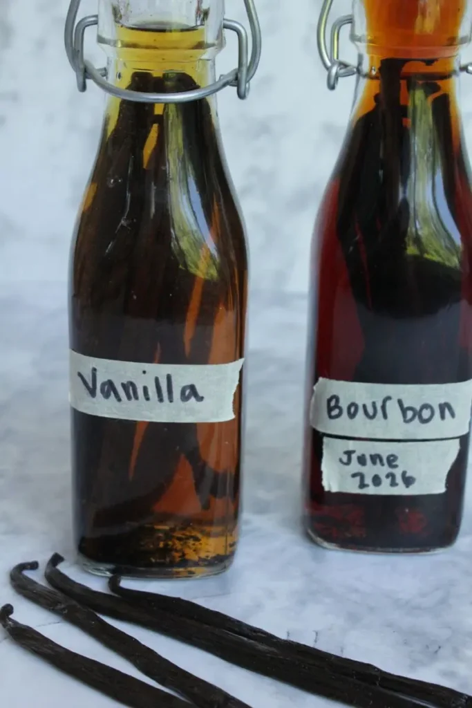 bottles of Homemade Vanilla Extract